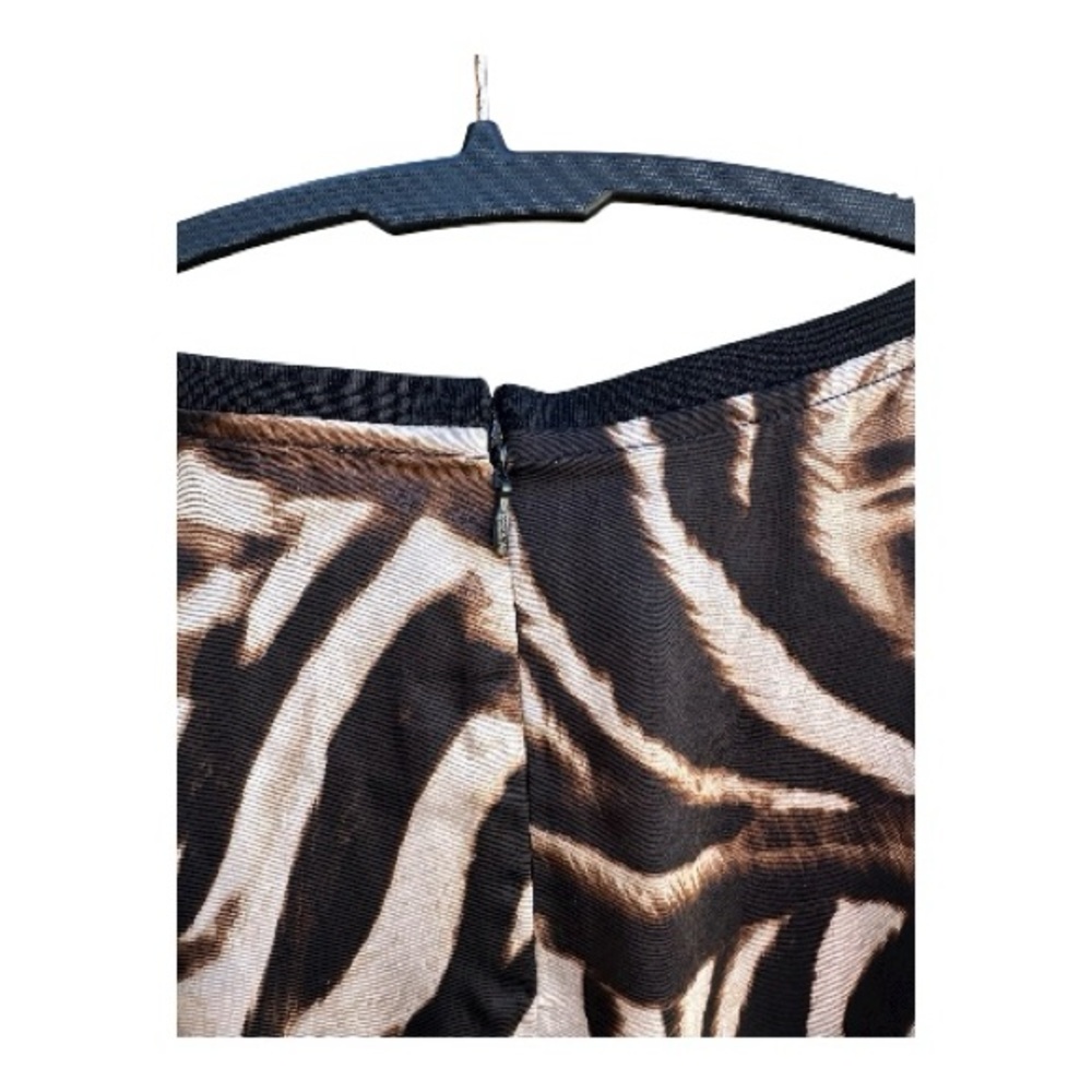 DKNY Zebra Animal Print Short Sleeve Top XL NWT Y2K Mob Wife Statement - Picture 6 of 9